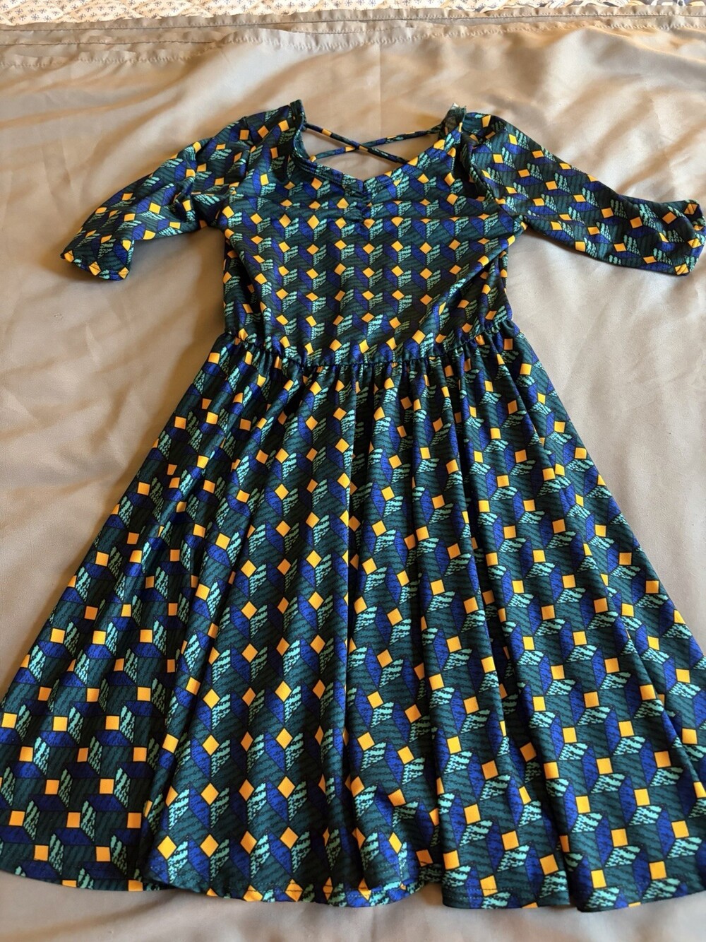 Girls DotDotSmile Stretchy Knit “Twirl” Dress Size 7